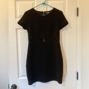 Express Black Mini Dress with Cutout